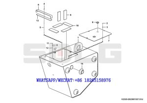 64 SDLG RS8140 ROAD ROLLER Counterweight K2320-2823001537