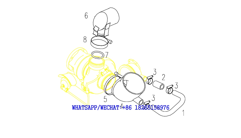 65 DACHAI DEUTZ BF6M1013 DIESEL ENGINE VENT-PIPE