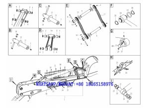 66 SDLG B877 BACKHOE LOADER PARTS CATALOG Excavating working equipment Telescopic arm H1-2617001635 -2