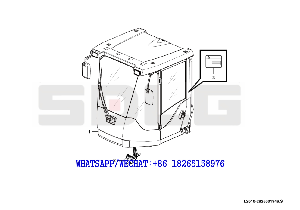 66 SDLG RS8140 ROAD ROLLER Cab L2510-2825001946