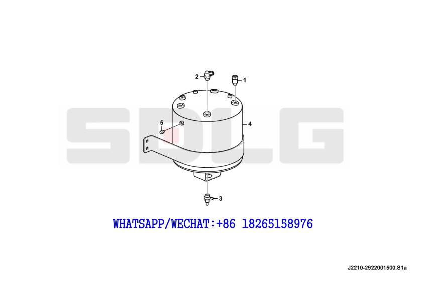 67 SDLG LG933 WHEEL LOADER WITH YUCHAI ENGINE Air tank J2210-2922001500