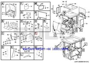 67 SDLG RS8140 ROAD ROLLER Cab system L2511-2825001391