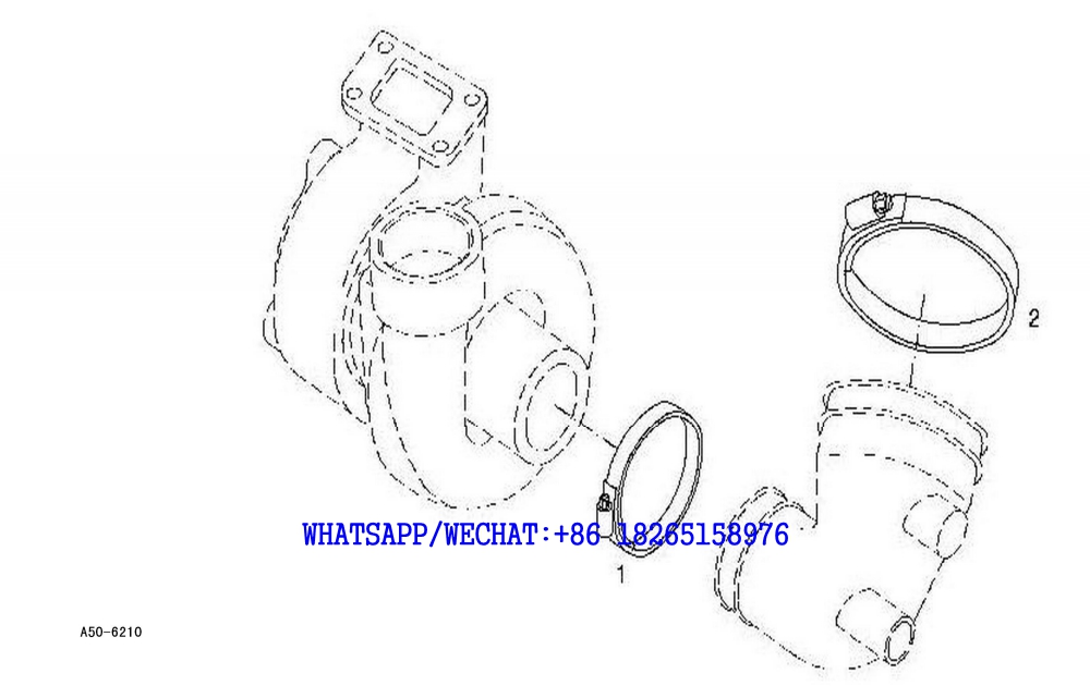 68 SDLG LG6225E HYDRAULIC EXCAVATOR Hose clip A50-6210