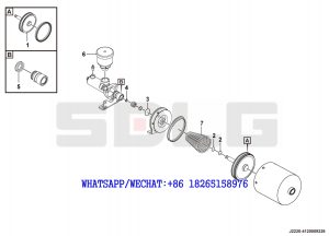 68 SDLG LG933 WHEEL LOADER WITH YUCHAI ENGINE (330604) Air cylinder J2220-4120009226