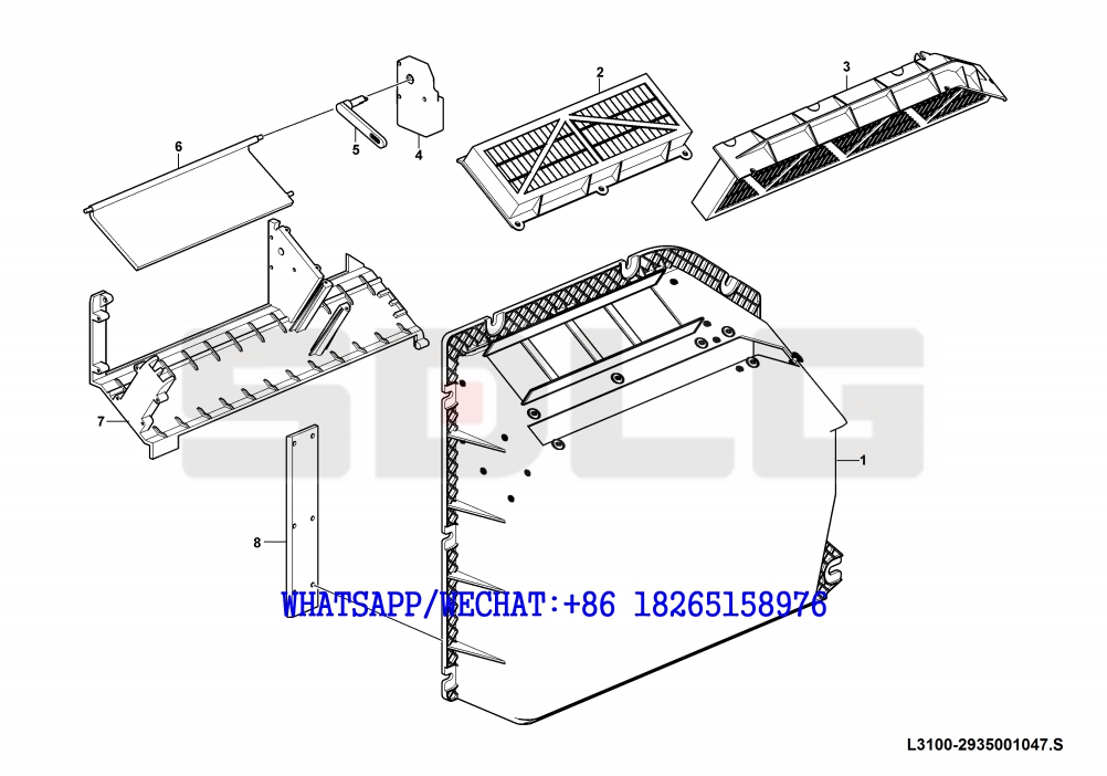 68 SDLG RS8140 ROAD ROLLER Fresh air inlet syetem L3100-2935001047