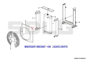 7 SDLG LG933 WHEEL LOADER WITH YUCHAI ENGINE L933-Y（370725）Radiator assembly A0395-4110003412