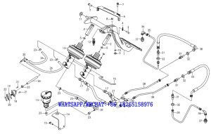 70 SDLG B877 BACKHOE LOADER PARTS CATALOG Service brake assembly J1-2622000083