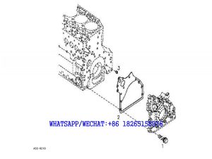 71 SDLG LG6225E HYDRAULIC EXCAVATOR Fastenings-front cover A53-6210