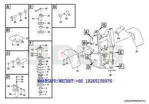 72 SDLG LG933 WHEEL LOADER WITH YUCHAI ENGINE Front frame system K2500-2925001995