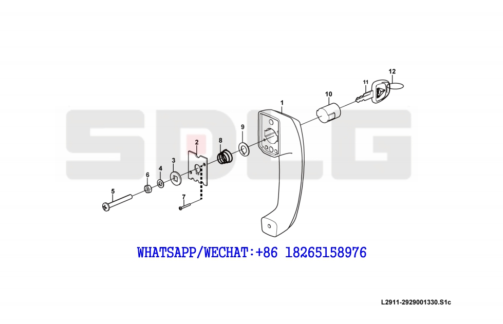 72 SDLG LG936 WHEEL LOADER Handle L2911-2929001330