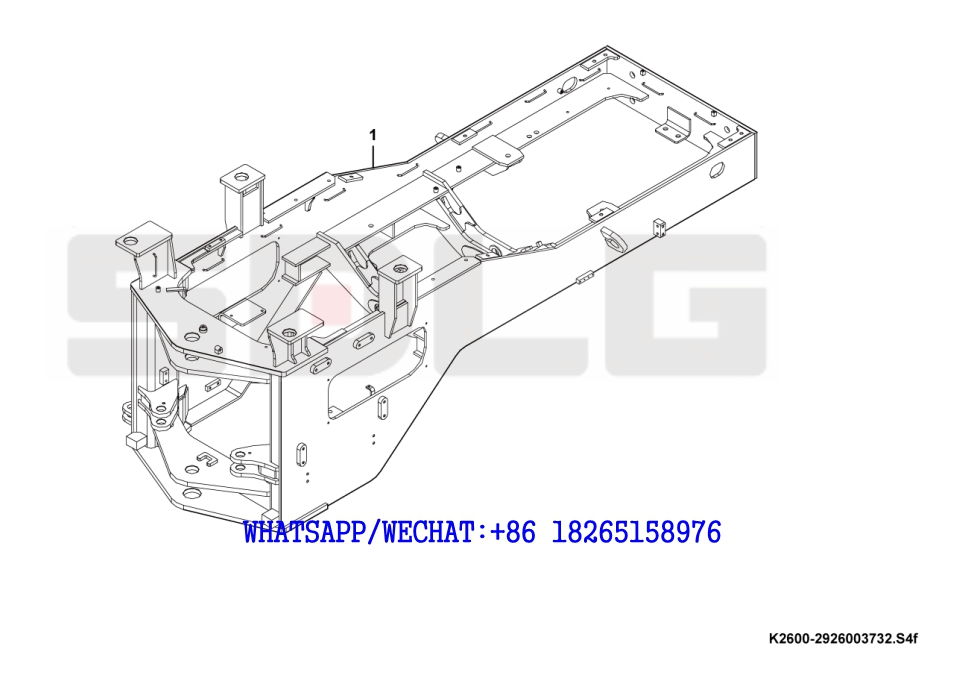 73 SDLG LG933 WHEEL LOADER WITH YUCHAI ENGINE Rear frame K2600-2926003732