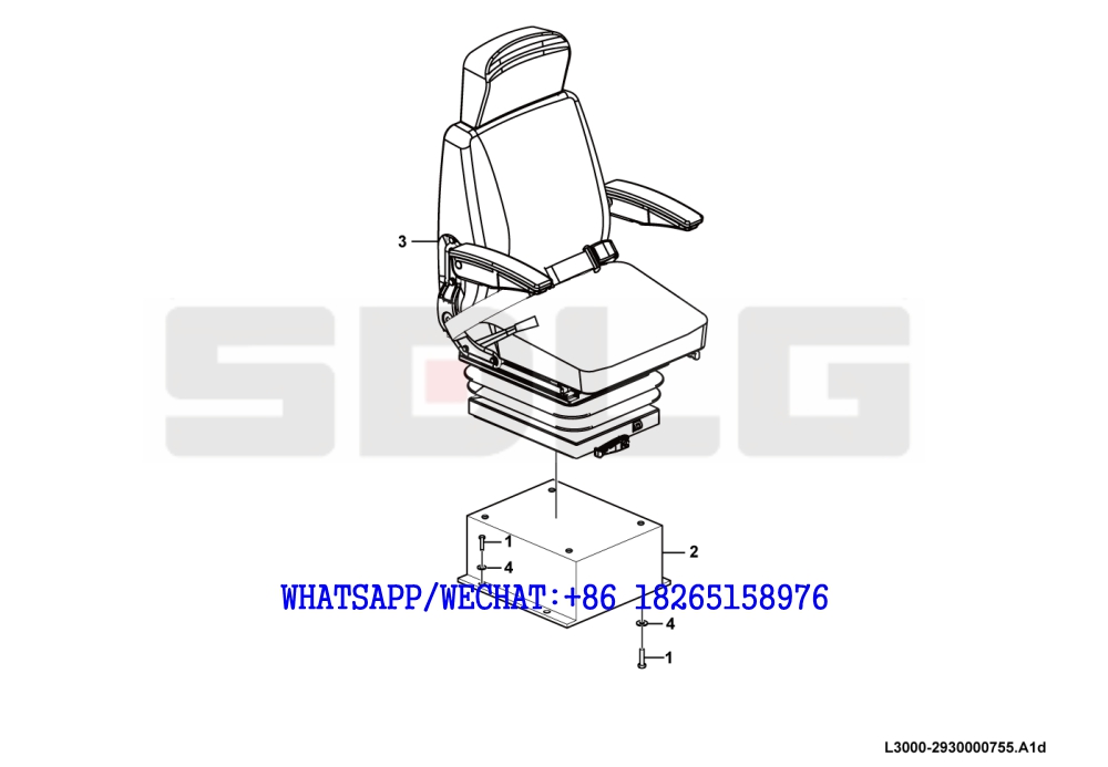 73 SDLG LG936 WHEEL LOADER Seat assembly L3000-2930000755