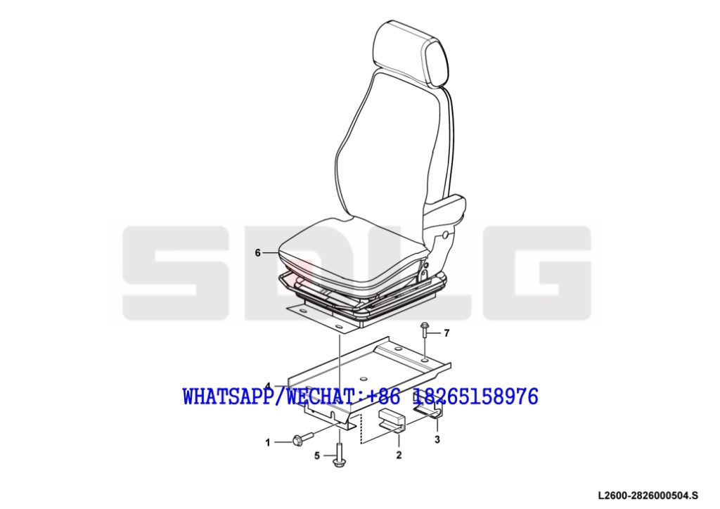 74 SDLG RS8140 ROAD ROLLER Driver seat assembly L2600-2826000504