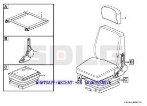 75 SDLG RS8140 ROAD ROLLER Driver seat L2610-4190003781