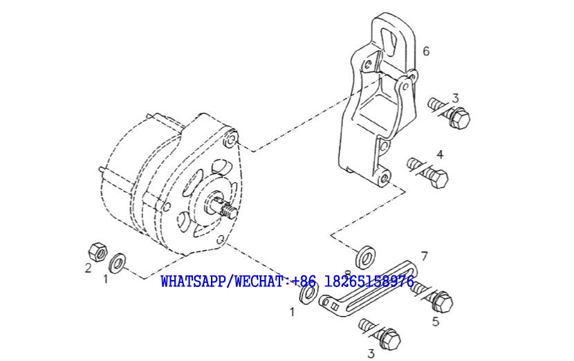 76 DACHAI DEUTZ BF6M1013 DIESEL ENGINE BRACKET