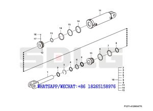 76 SDLG G9190 MOTOR GRADER (3713CH) Steering cylinder F1271-4120004770