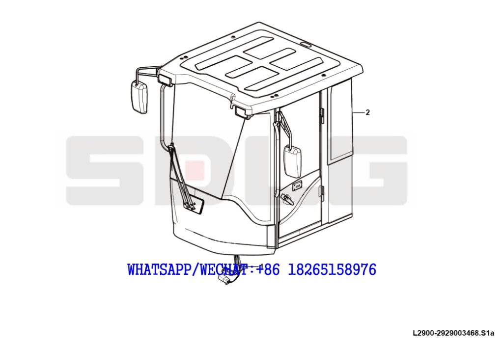 76 SDLG LG933 WHEEL LOADER WITH YUCHAI ENGINE Cab system L2900-2929003468