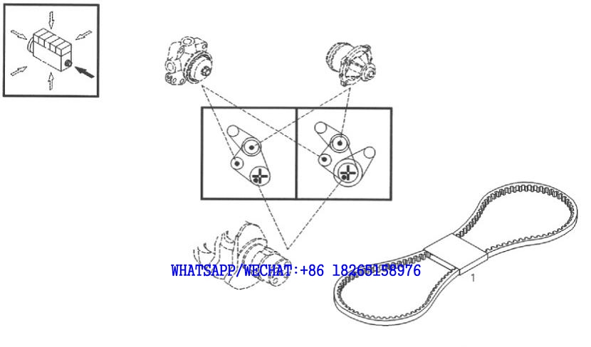 77 DACHAI DEUTZ BF6M1013 DIESEL ENGINE FUEL TRANSFER PUMP V-BELT