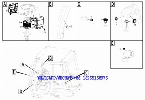 77 SDLG B877 BACKHOE LOADER PARTS CATALOG Cab assembly -3 L1-2629000604-3