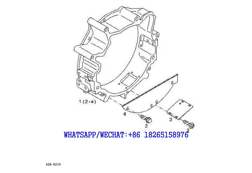 77 SDLG LG6225E HYDRAULIC EXCAVATOR Flywheel housing and dust cover fastener assembly A59-6210