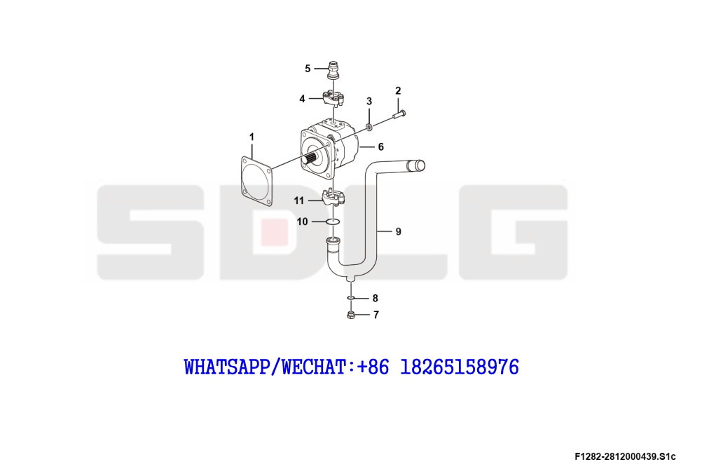 78 SDLG G9190 MOTOR GRADER Gear pump assembly F1282-2812000439