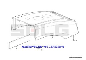 78 SDLG RS8140 ROAD ROLLER Engine hood assembly M2810-2828000492