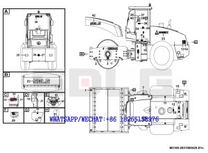 79 SDLG RS8140 ROAD ROLLER Sign and logo M3100-2831000420