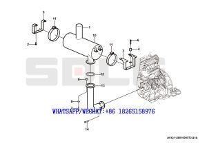 8 SDLG G9190 MOTOR GRADER Air silencer A0121-2801000573