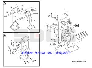 8 SDLG RS8140 ROAD ROLLER Pedal B0510-2805000317