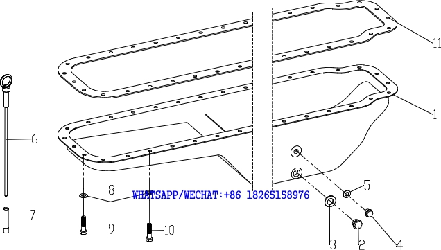 8 WEICHAI TD226B DIESEL ENGINE OIL PAN ASSEMBLY