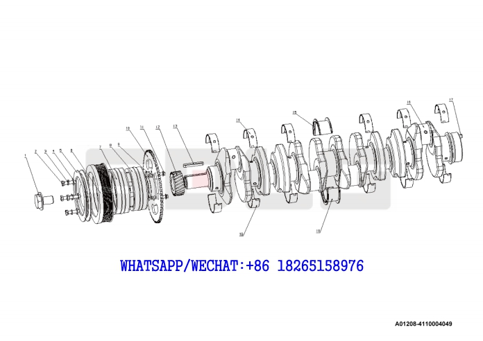 8 YUCHAI YC6J125-T302 (J8N0L4) DIESEL ENGINE Absorber system