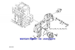 80 SDLG LG6225E HYDRAULIC EXCAVATOR Pump and fan bracket assembly A62-6210