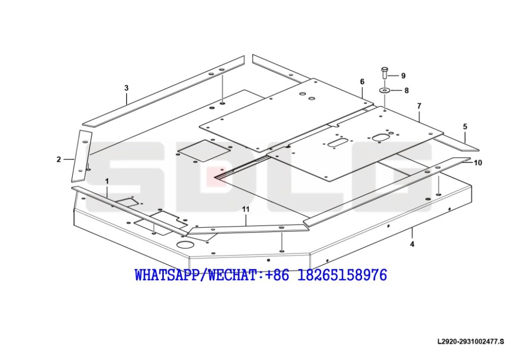 80 SDLG LG933 WHEEL LOADER WITH YUCHAI ENGINE Cab bench assembly L2920-2931002477