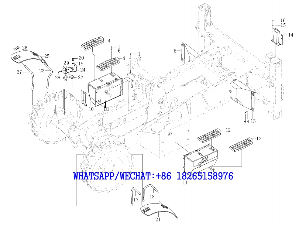 81 SDLG B877 BACKHOE LOADER PARTS CATALOG Cover accessory M2-2634000415