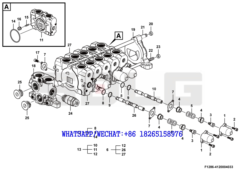 81 SDLG G9190 MOTOR GRADER (45435) Multi-way valve F1286-4120004033