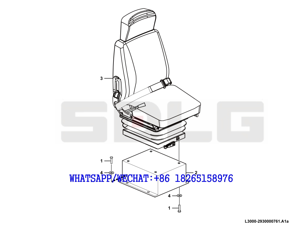 81 SDLG LG933 WHEEL LOADER WITH YUCHAI ENGINE Driver seat L3000-2930000761