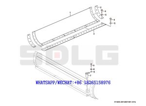 82 SDLG G9190 MOTOR GRADER 3. 9m blade assembly chord length 22 inches H1400-2814001001