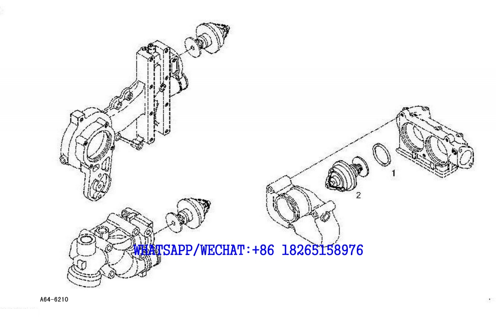 82 SDLG LG6225E HYDRAULIC EXCAVATOR Thermostat A64-6210