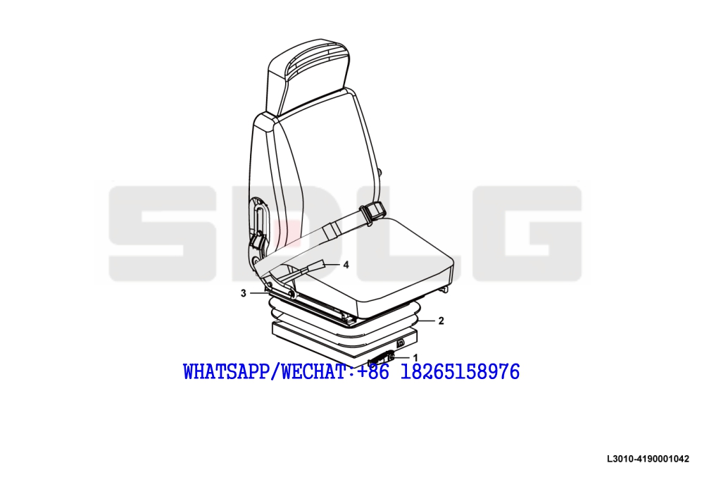 82 SDLG LG933 WHEEL LOADER WITH YUCHAI ENGINE (321013) Driver seat assembly L3010-4190001042