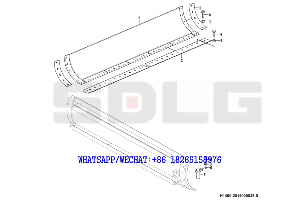 83 SDLG G9190 MOTOR GRADER Grader blade assembly H1400-2814000825