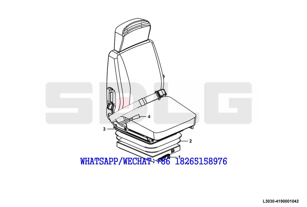 83 SDLG LG933 WHEEL LOADER WITH YUCHAI ENGINE (331002) Driver seat assembly L3030-4190001042