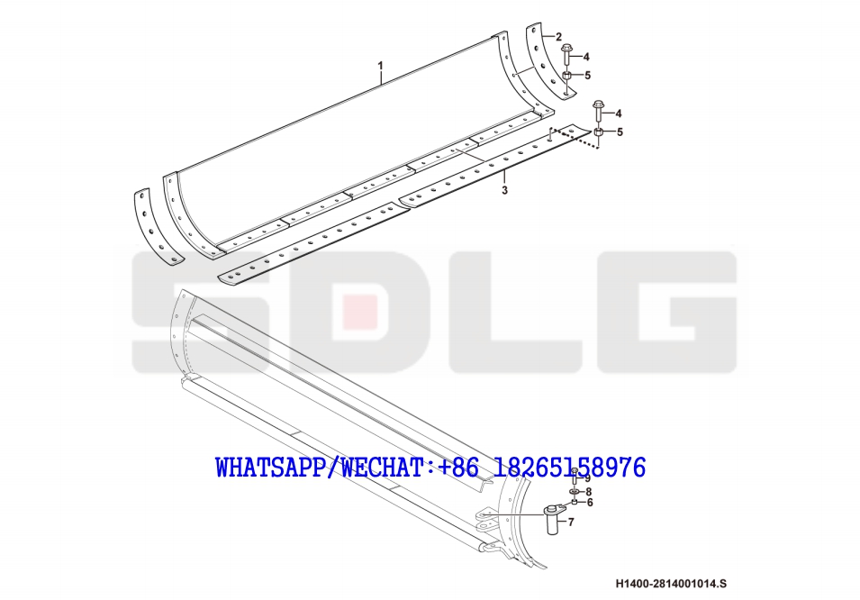 84 SDLG G9190 MOTOR GRADER 3.7M 22 inches Grader blade H1400-2814001014