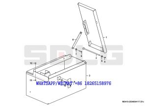 84 SDLG LG936 WHEEL LOADER Engine Right battery box M3410-2934004117