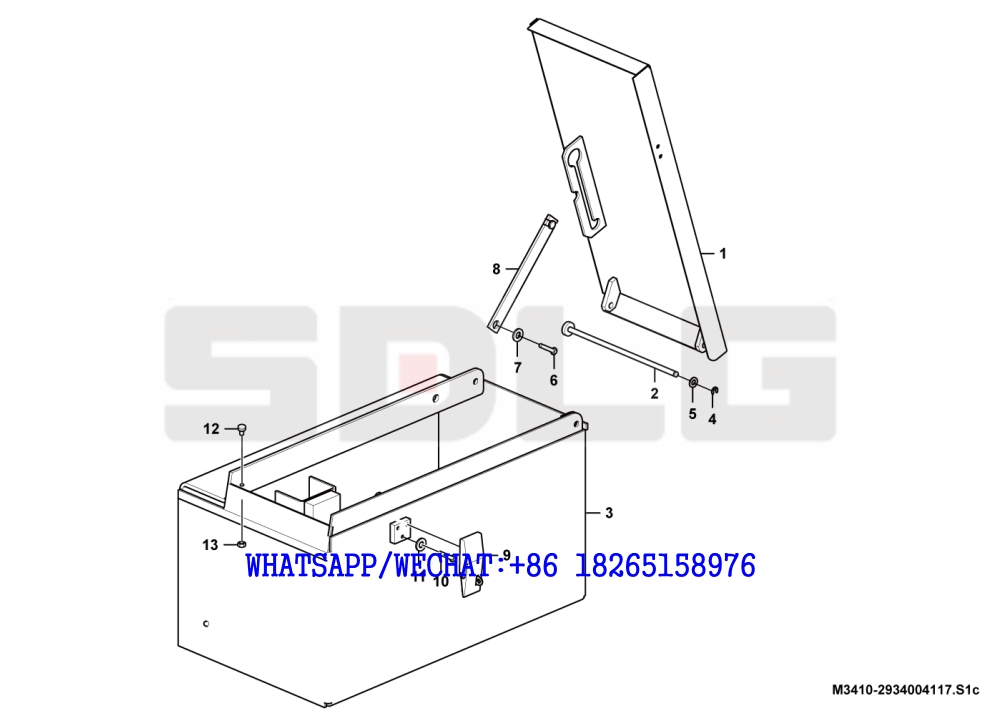 84 SDLG LG936 WHEEL LOADER Engine Right battery box M3410-2934004117