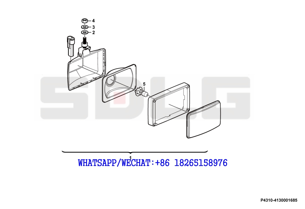 84 SDLG RS8140 ROAD ROLLER Work lamp P4310-4130001685