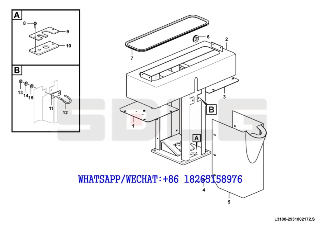 85 SDLG LG933 WHEEL LOADER WITH YUCHAI ENGINE Instrument panel bracket L3100-2931002172