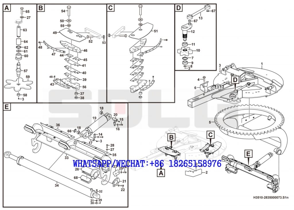 86 SDLG G9190 MOTOR GRADER Working equipment H3510-2835000073