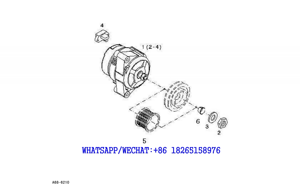 86 SDLG LG6225E HYDRAULIC EXCAVATOR Generator assembly A68-6210