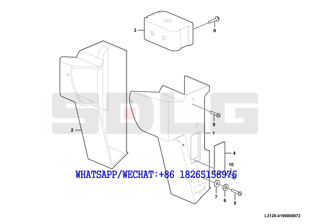 86 SDLG LG933 WHEEL LOADER WITH YUCHAI ENGINE (3713EE) Bonnet L3120-4190000872