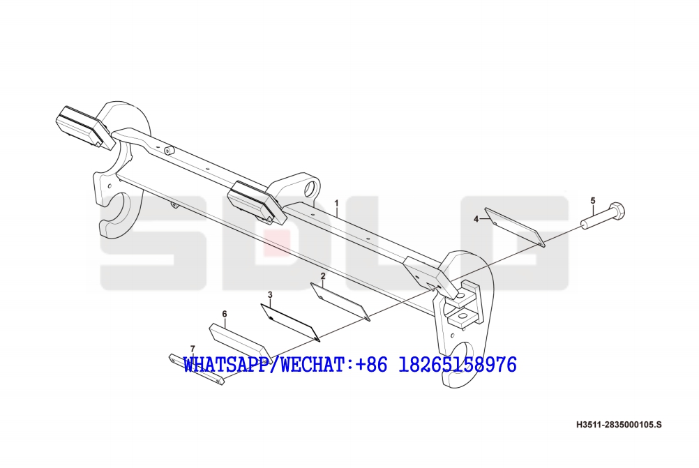 87 SDLG G9190 MOTOR GRADER Attaching bracket assembly H3511-2835000105